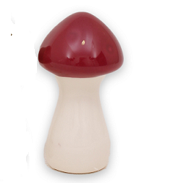 Keramiksvamp 'Happy' Röd H6cm