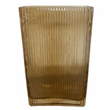 Glasvas 'Cube Tall Yellow' - Klar