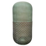 Glasvas 'Tall Green Leaf' H32cm