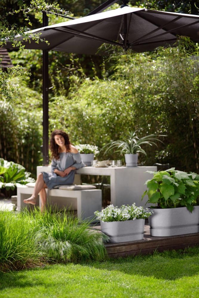 Greenville Terrace Blomlåda med hjul 60cm - Living Concrete