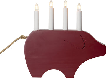 Ljusstake Gry Röd 4L