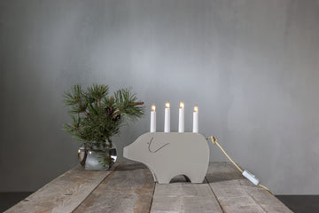 Ljusstake Gry Beige 4L