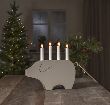 Ljusstake Gry Beige 4L