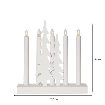 Ljusstake Skog Vit 5L