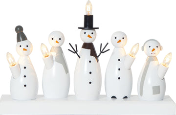 Ljusstake Snowman Vit 5L