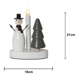 Ljusstake Christmas Joy Vit snögubbe 1L