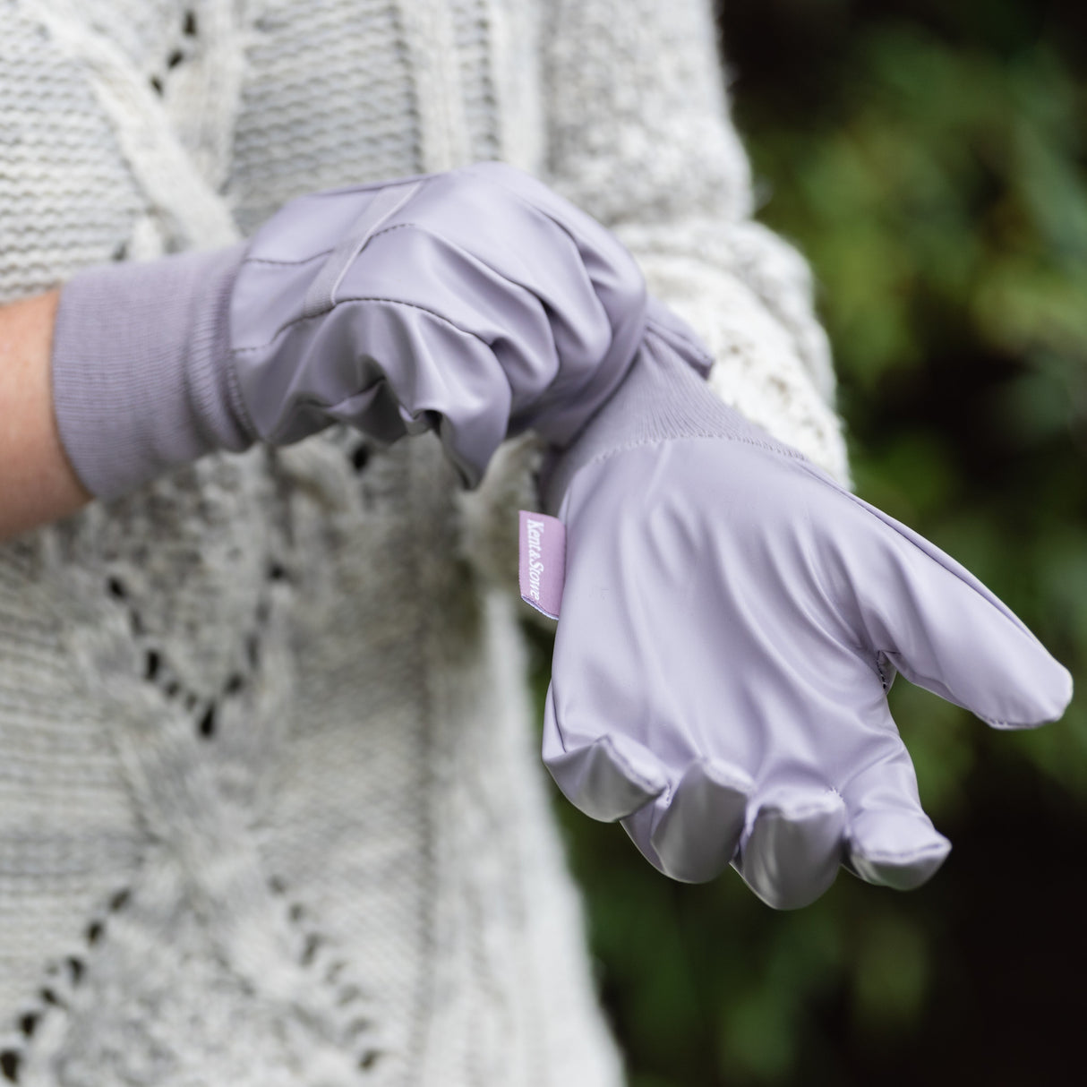 Kent & Stowe Handske 'Water Resistant' Grå - Dam M