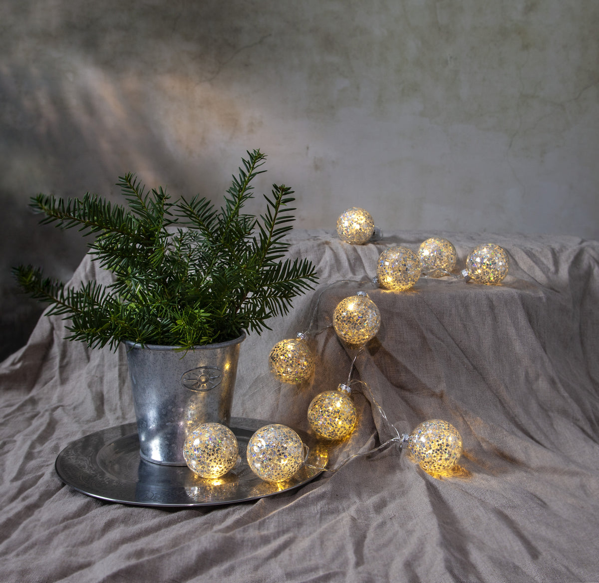 Ljusslinga Glitter Silver