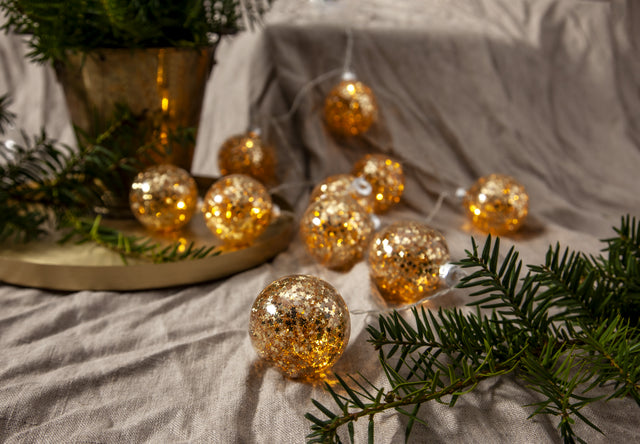 Ljusslinga Glitter Guld