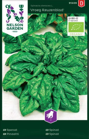 Spenat 'Vroeg Reuzenblad' Organic frö