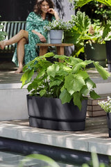 Greenville Terrace Blomlåda med hjul 60cm - Living Black