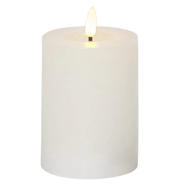 LED Blockljus H17cm Vit