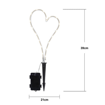 LED Gravljus Decorationheart Vit 21x39 cm