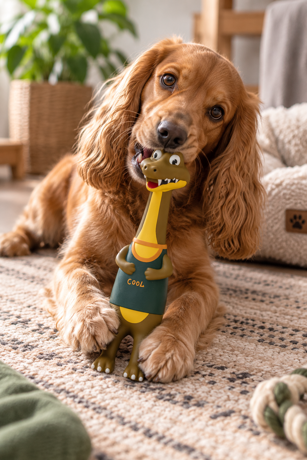 Krokodil – Pipleksak för hund