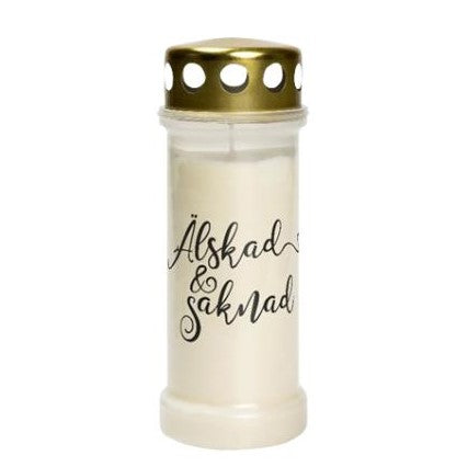 Oljeljus Älskad & Saknad med guldlock