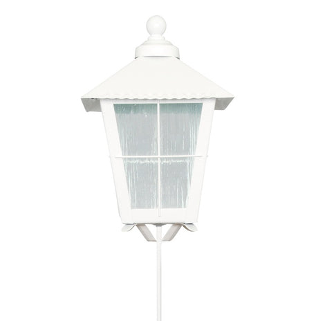 Gravlykta på pinne Vit H20cm