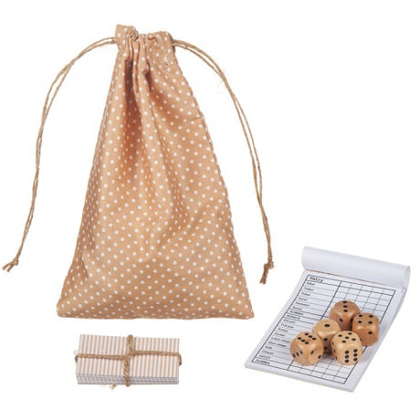 Yatzy & Domino i Tygpåse 13x20cm Orange