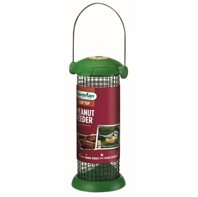 Gardman 'Flip Top' Foderautomat till nötter 20cm - Grön