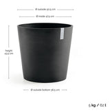 Kruka 'Amsterdam 50' Dark Grey D50,5cm