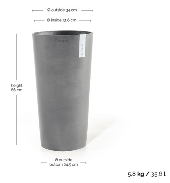 Kruka 'Amsterdam Mid High 66' Grey H66cm