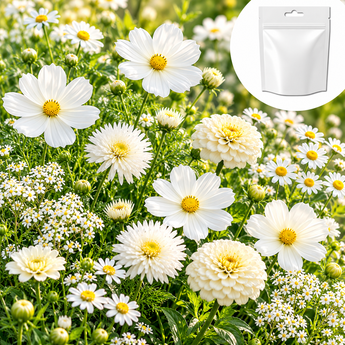 Blomsterprakt Mix 'Vit' - Vit fröpåse