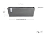 Kruka 'Bruges 55' Grey L55,5cm
