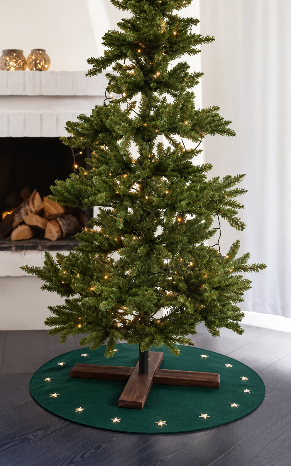Julgransmatta 'Granne' 100cm Grön