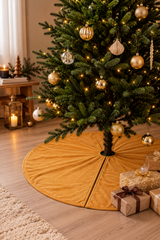Julgransmatta 'Velour' M - Guld