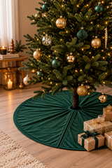 Julgransmatta 'Velour' M - Grön