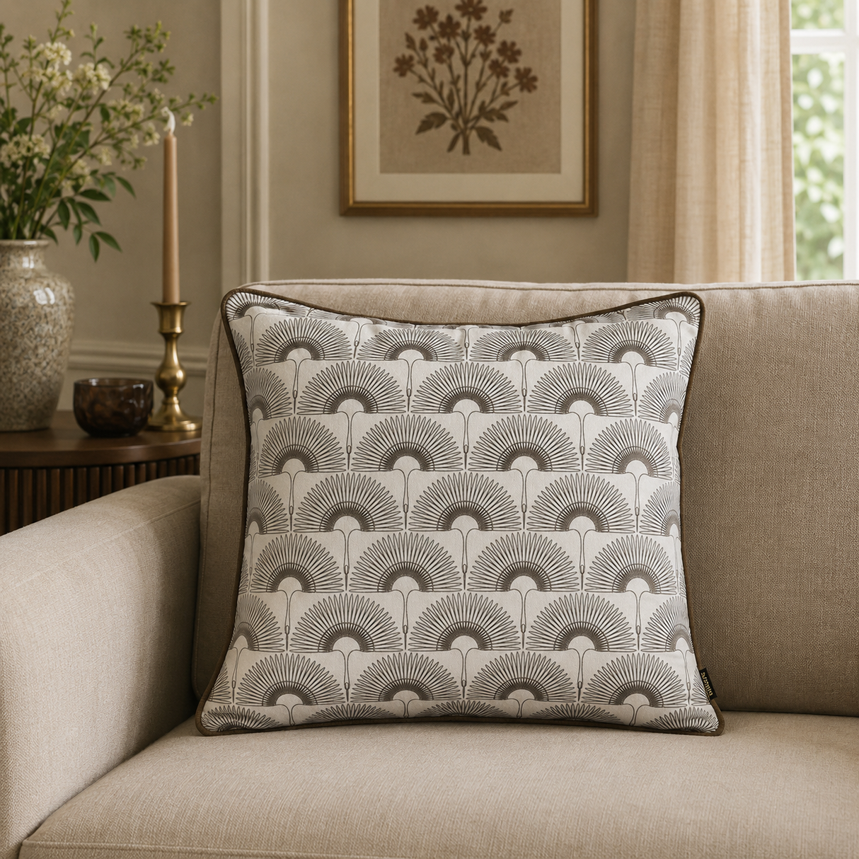 Kuddfodral 'Brown Swan' 50x50cm