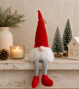 Tomte Sittande Röd