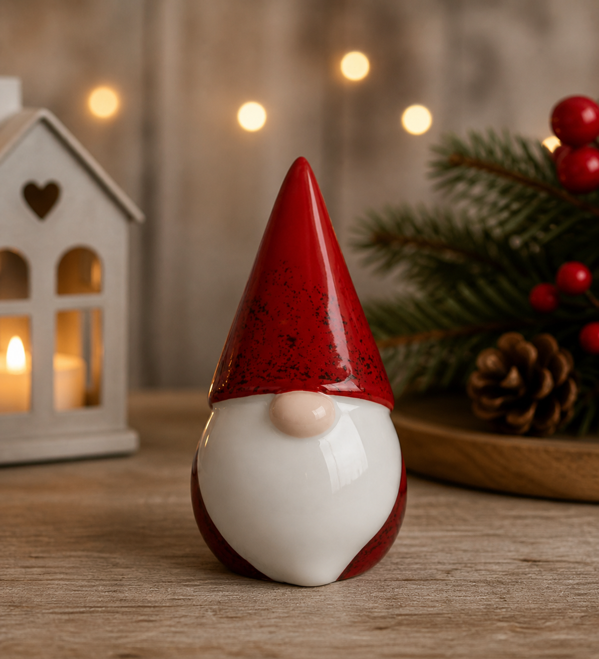 Tomte med luva Keramik H14cm