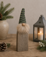 Tomte i Trä 25cm Grön