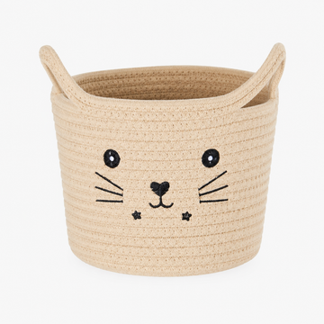 Förvaringskorg med kattmotiv