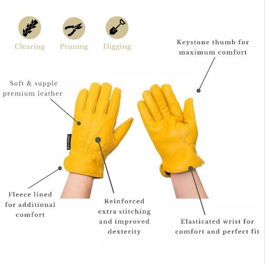 Kent & Stowe Trädgårdshandske Gul - Dam M