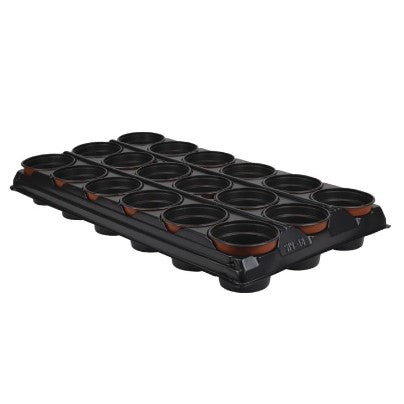 Krukset Rund med 18st 9cm planteringskrukor