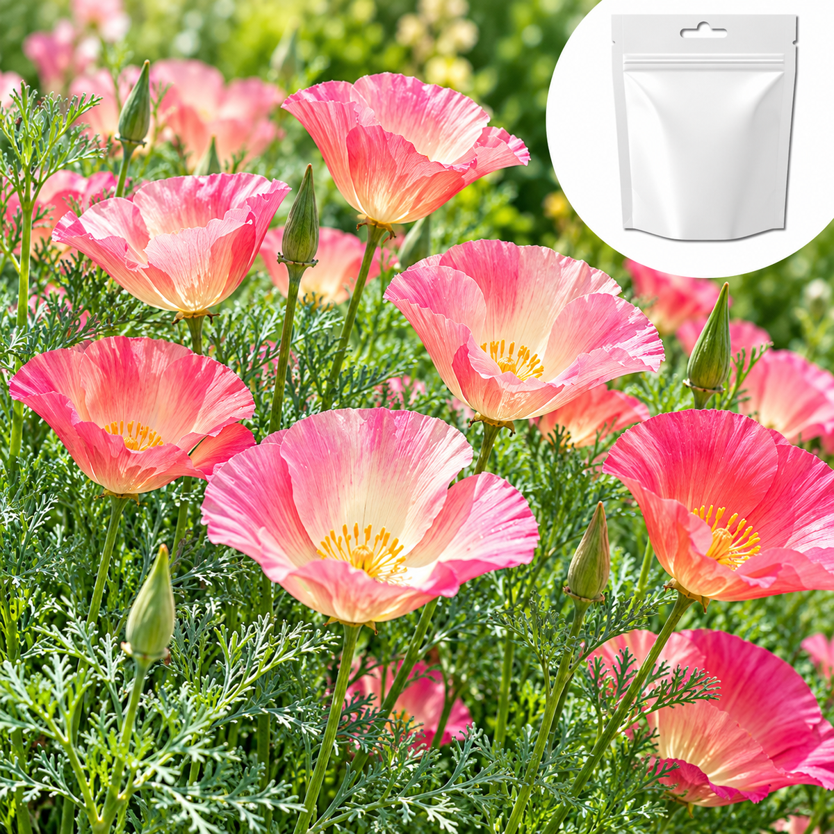 Sömntuta 'Rosa Romantika' - Vit fröpåse