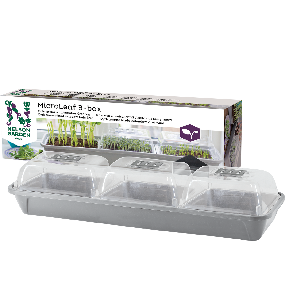 Miniväxthus 'Micro Leaf' 3-box