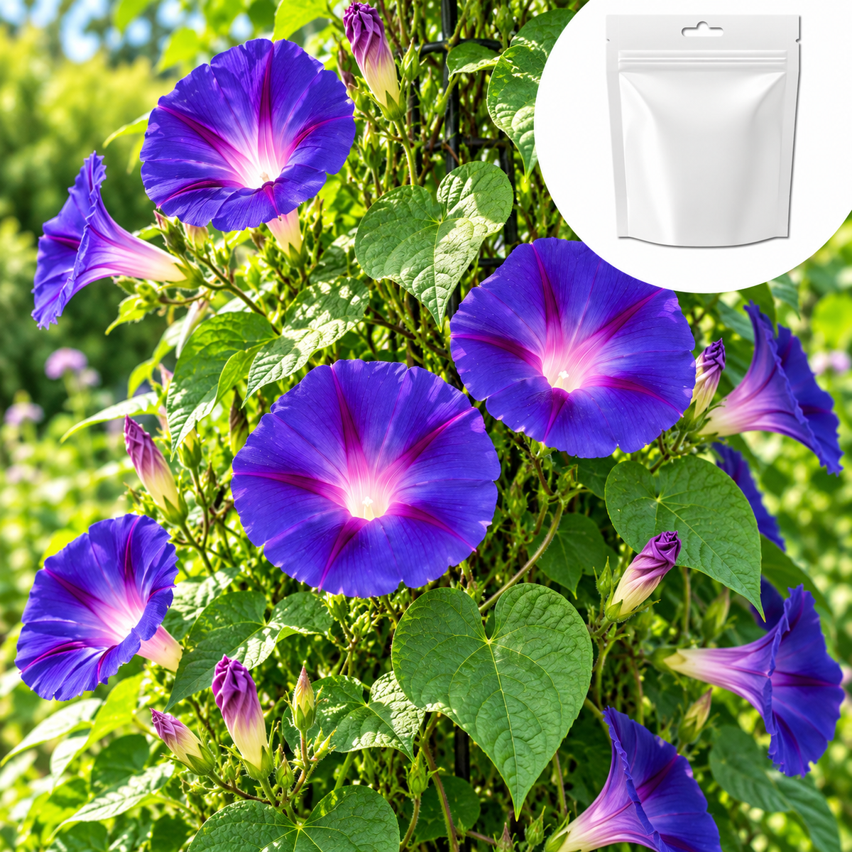 Purpurvinda 'Magic Morning' - Vit fröpåse