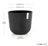 Kruka 'Oslo 35' Dark Grey D35cm