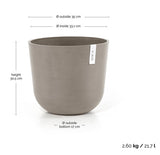 Kruka 'Oslo 35' Taupe D35cm