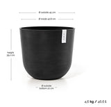 Kruka 'Oslo 45' Dark Grey D45cm