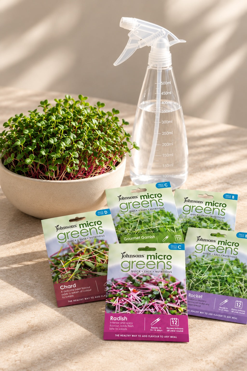 Mikrogrönt Startpaket – 5 frösorter