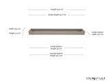 Krukfat 'Rectangular 55' L53,5cm Taupe