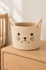 Förvaringskorg med kattmotiv