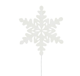 Sticks Snöflinga trä Vit H8cm