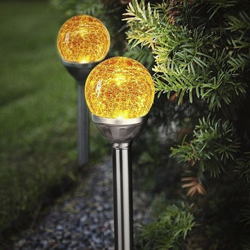Gångbelysning 'Roma Amber' 2-p Solcell