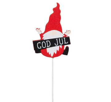 Sticks Tomte 'God Jul' Trä H8cm