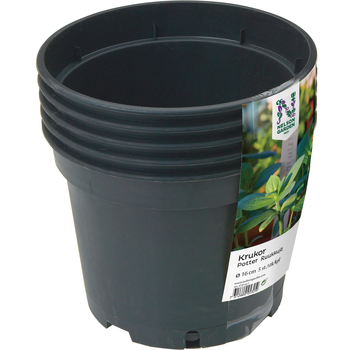 Planteringskruka Rund 17cm - 5st