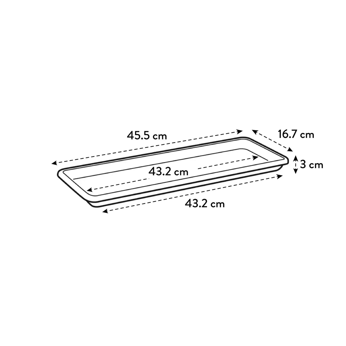 Barcelona Trough Fat 45cm Anthracite
